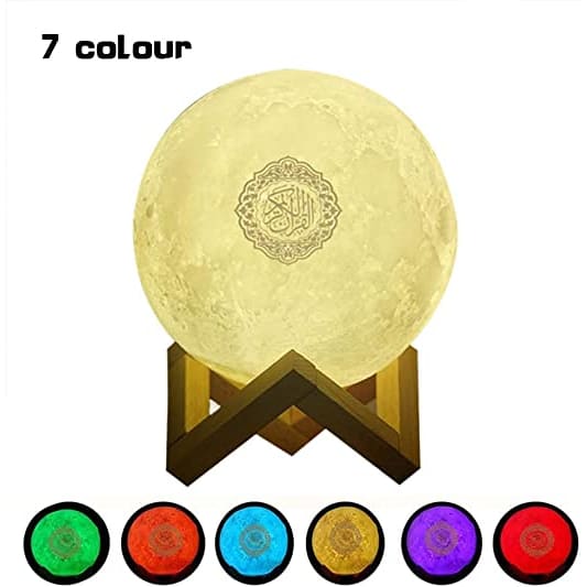 4 in 1 Qur’an Moon Lights 3D Print Lamp 7 Colors LED Shop