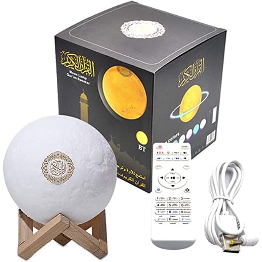 4 in 1 Qur’an Moon Lights 3D Print Lamp 7 Colors LED Shop