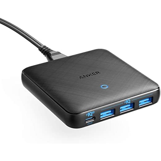 Anker USB C Charger 65W 4 Port PIQ 3.0&GaN Fast Adapter PowerPort Atom III Slim Wall with a 45W Power Delivery Shop