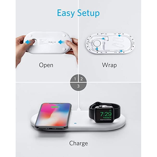 Anker Wireless Charging Station 2 in 1 PowerWave+ Pad with Holder Shop