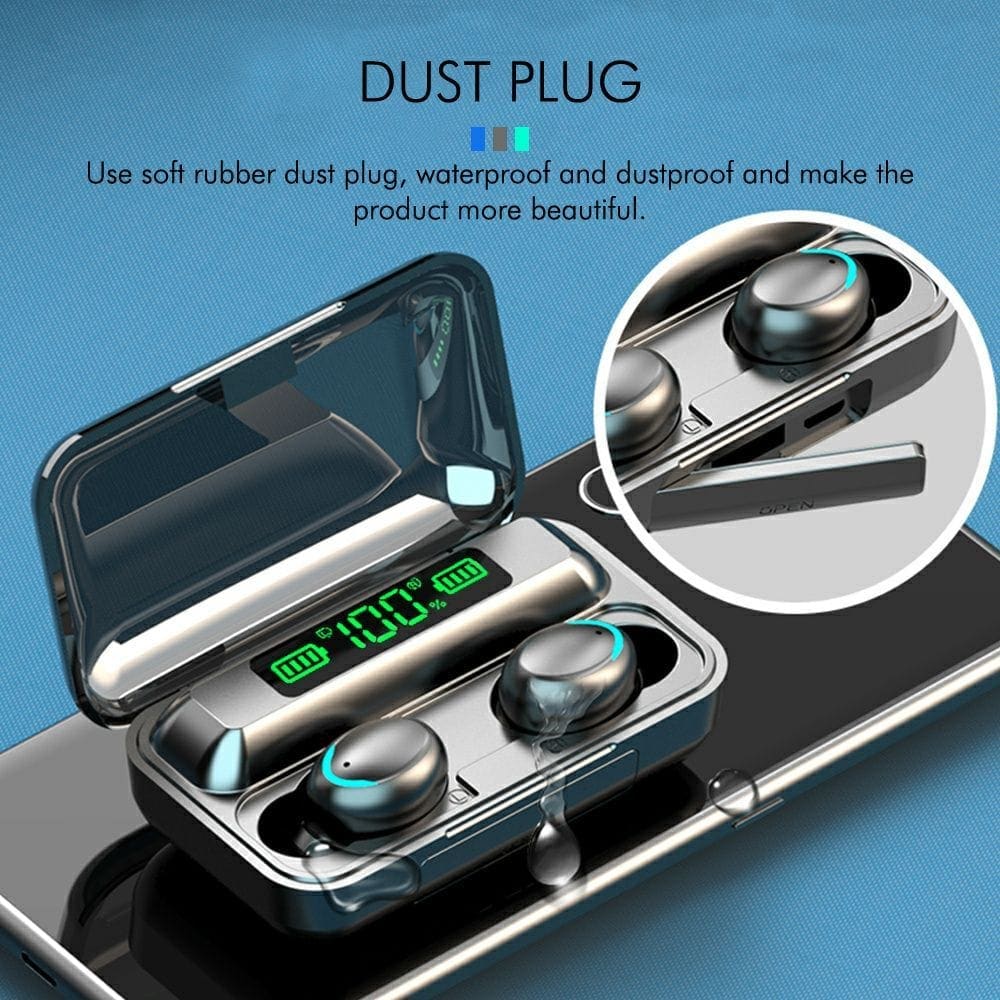 F9-5 TWS BT 5.0 Wireless Earphones + Power bank For Android/iOS/PC/Tablet Shop