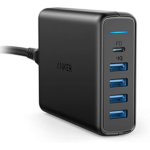USB C Wall Charger Anker Premium 60W 5-Port Desktop with One 30W Power Delivery Port Shop